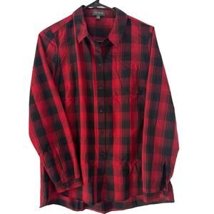 The limited button down Chritmas blouse SzM slit sides w/buttons like new